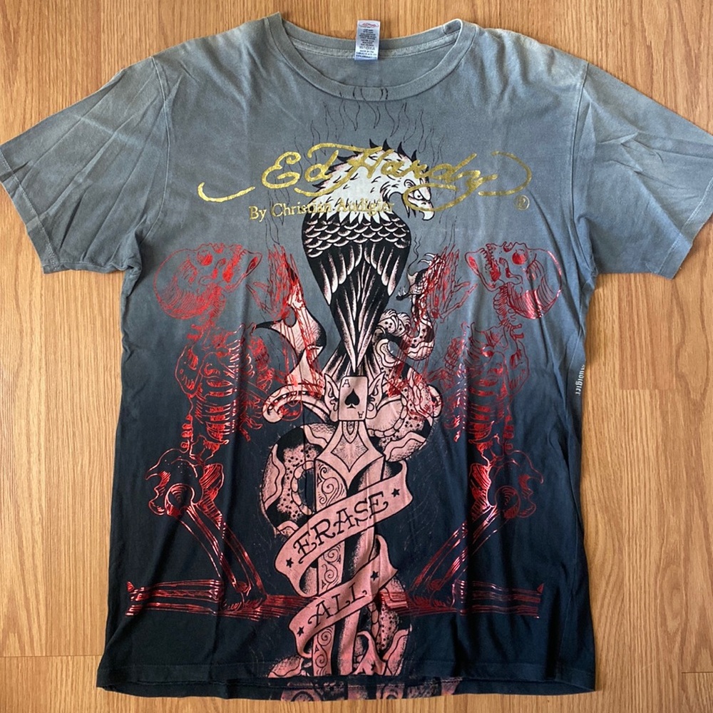 ❤️ Ed Hardy by Christian Audigier Eagle Tee Size Large NWOT
